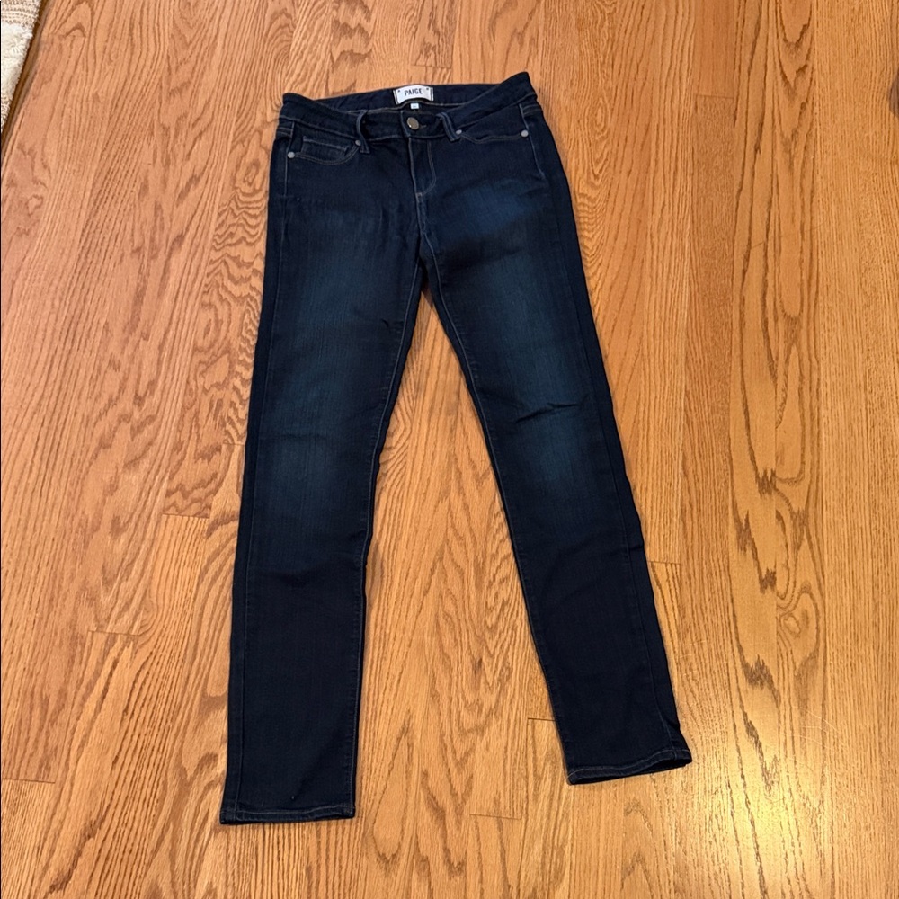 PAIGE Women's Deep Indigo Skinny Jeans - Like New Barely Worn